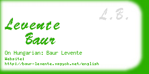 levente baur business card